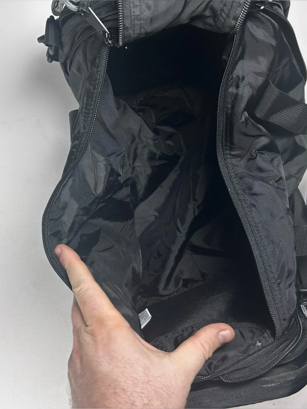 Nike Black Small Zipper Packable Utility Duffle Gym Bag Rare Bag 100% Nylon